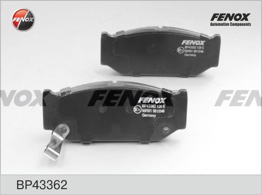 Fenox BP43362 - Гальмівні колодки, дискові гальма avtolavka.club