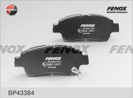 Fenox BP43384 - Гальмівні колодки, дискові гальма avtolavka.club