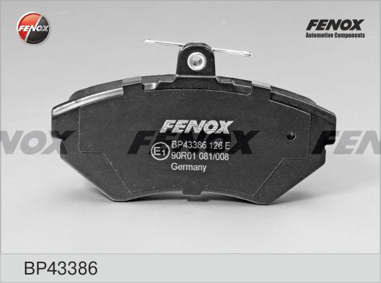 Fenox BP43386 - Гальмівні колодки, дискові гальма avtolavka.club