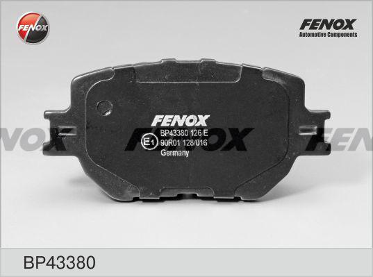 Fenox BP43380 - Гальмівні колодки, дискові гальма avtolavka.club