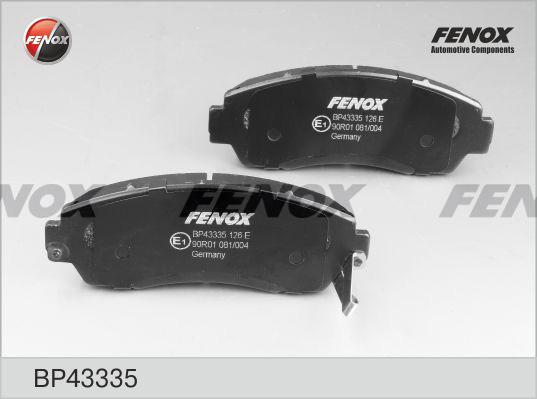 Fenox BP43335 - Гальмівні колодки, дискові гальма avtolavka.club