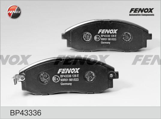 Fenox BP43336 - Гальмівні колодки, дискові гальма avtolavka.club