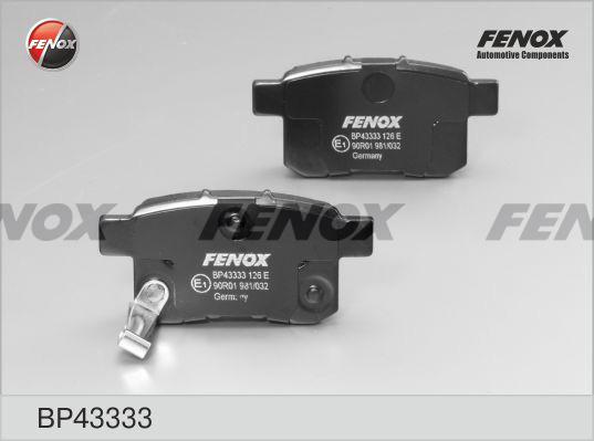 Fenox BP43333 - Гальмівні колодки, дискові гальма avtolavka.club