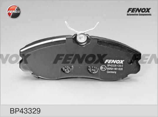 Fenox BP43329 - Гальмівні колодки, дискові гальма avtolavka.club
