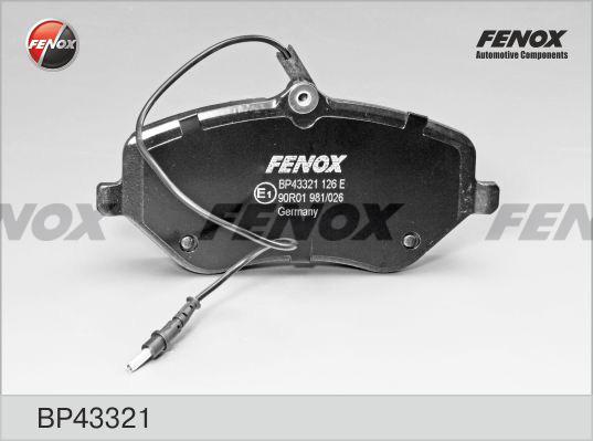 Fenox BP43321 - Гальмівні колодки, дискові гальма avtolavka.club