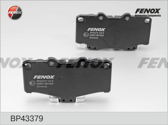 Fenox BP43379 - Гальмівні колодки, дискові гальма avtolavka.club