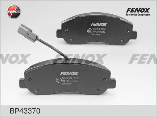 Fenox BP43370 - Гальмівні колодки, дискові гальма avtolavka.club