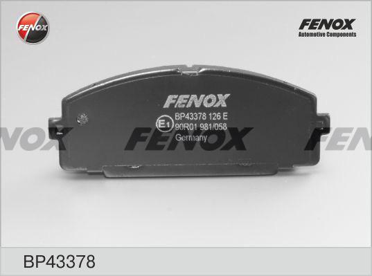 Fenox BP43378 - Гальмівні колодки, дискові гальма avtolavka.club