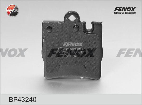 Fenox BP43240 - Гальмівні колодки, дискові гальма avtolavka.club