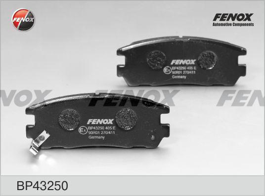 Fenox BP43250 - Гальмівні колодки, дискові гальма avtolavka.club