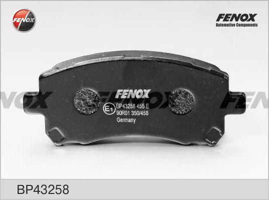 Fenox BP43258 - Гальмівні колодки, дискові гальма avtolavka.club