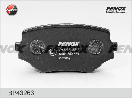 Fenox BP43263 - Гальмівні колодки, дискові гальма avtolavka.club