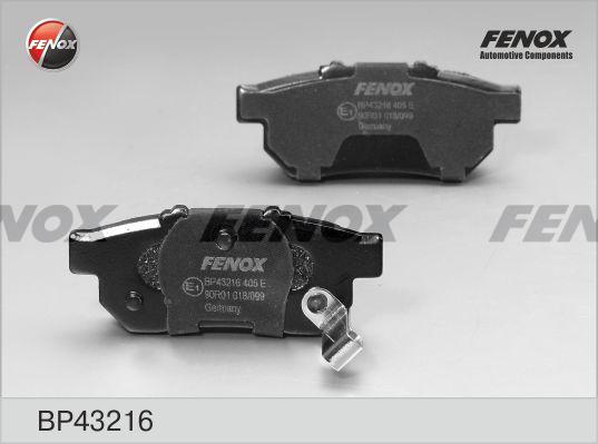 Fenox BP43216 - Гальмівні колодки, дискові гальма avtolavka.club