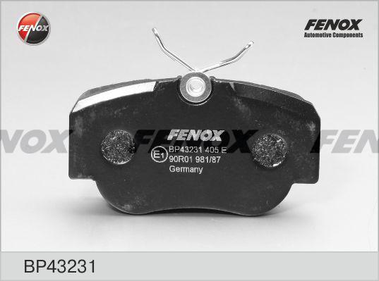 Fenox BP43231 - Гальмівні колодки, дискові гальма avtolavka.club