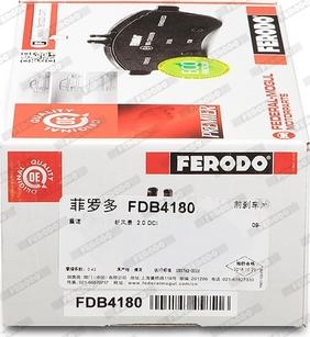 Ferodo FDB4180 - Гальмівні колодки, дискові гальма avtolavka.club