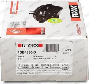 Ferodo FDB4380-D - Гальмівні колодки, дискові гальма avtolavka.club