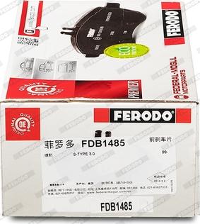 Ferodo FDB1485 - Гальмівні колодки, дискові гальма avtolavka.club