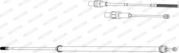 Ferodo FHB432925 - Трос, гальмівна система avtolavka.club