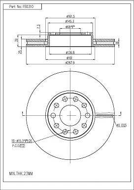 FI.BA FBD310 - Гальмівний диск avtolavka.club