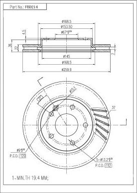 FI.BA FBD214 - Гальмівний диск avtolavka.club