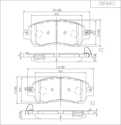 FI.BA FBP4417 - Гальмівні колодки, дискові гальма avtolavka.club