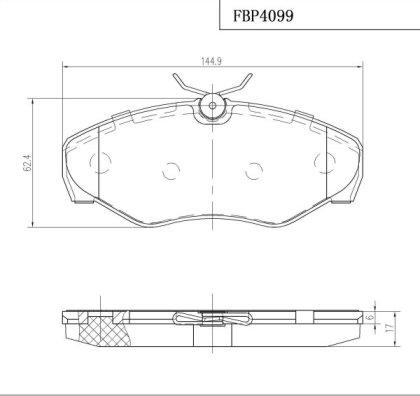 FI.BA FBP4099 - Гальмівні колодки, дискові гальма avtolavka.club