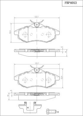 FI.BA FBP4053 - Гальмівні колодки, дискові гальма avtolavka.club