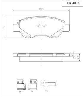 FI.BA FBP4033 - Гальмівні колодки, дискові гальма avtolavka.club