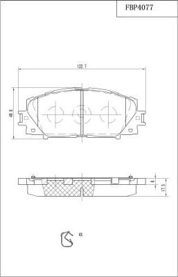 FI.BA FBP4077 - Гальмівні колодки, дискові гальма avtolavka.club