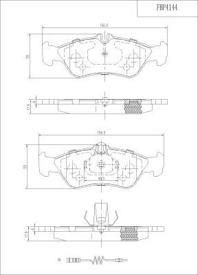 FI.BA FBP4144 - Гальмівні колодки, дискові гальма avtolavka.club