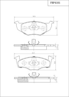 FI.BA FBP4101 - Гальмівні колодки, дискові гальма avtolavka.club