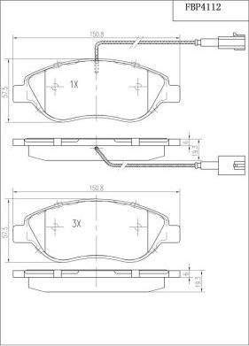 FI.BA FBP4112 - Гальмівні колодки, дискові гальма avtolavka.club