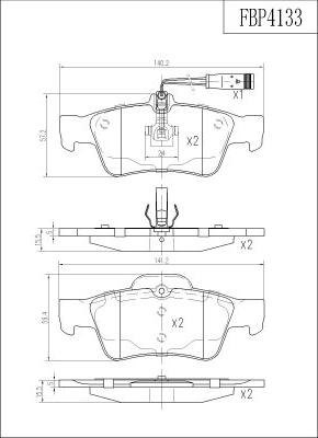 FI.BA FBP4133 - Гальмівні колодки, дискові гальма avtolavka.club