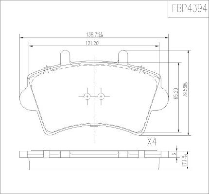 FI.BA FBP4394 - Гальмівні колодки, дискові гальма avtolavka.club