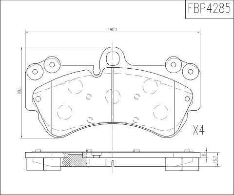 FI.BA FBP4285 - Гальмівні колодки, дискові гальма avtolavka.club