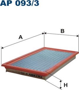 Filtron AP093/3 - Повітряний фільтр avtolavka.club