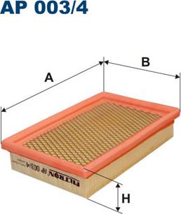 Filtron AP003/4 - Повітряний фільтр avtolavka.club