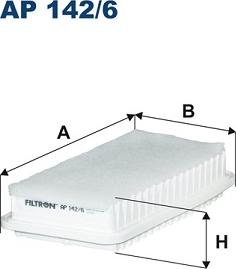 Filtron AP142/6 - Повітряний фільтр avtolavka.club