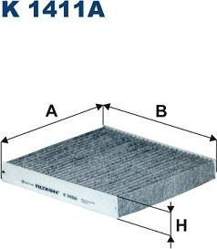 Filtron K 1411A - Фільтр, повітря у внутрішній простір avtolavka.club