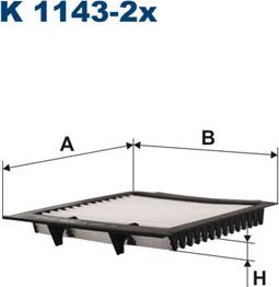 Filtron K1143-2x - Фільтр, повітря у внутрішній простір avtolavka.club