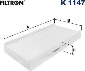 Filtron K 1147 - Фільтр, повітря у внутрішній простір avtolavka.club
