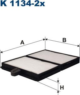 Filtron K1134-2x - Фільтр, повітря у внутрішній простір avtolavka.club