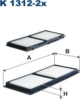 Filtron K1312-2x - Фільтр, повітря у внутрішній простір avtolavka.club