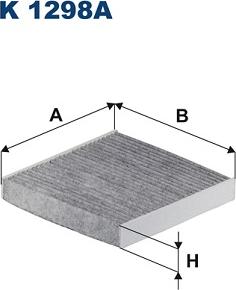 Filtron K 1298A - Фільтр, повітря у внутрішній простір avtolavka.club