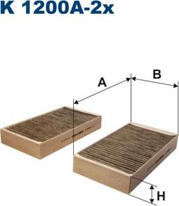 Filtron K1200A-2x - Фільтр, повітря у внутрішній простір avtolavka.club