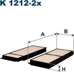 Filtron K1212-2x - Фільтр, повітря у внутрішній простір avtolavka.club