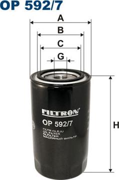 Filtron OP592/7 - Масляний фільтр avtolavka.club