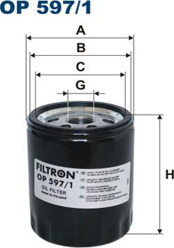 Filtron OP597/1 - Масляний фільтр avtolavka.club