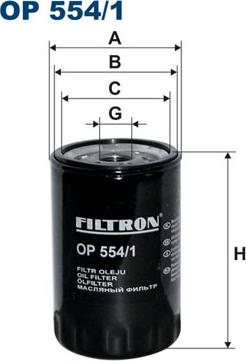 Filtron OP554/1 - Масляний фільтр avtolavka.club