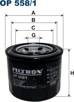 Filtron OP558/1 - Масляний фільтр avtolavka.club